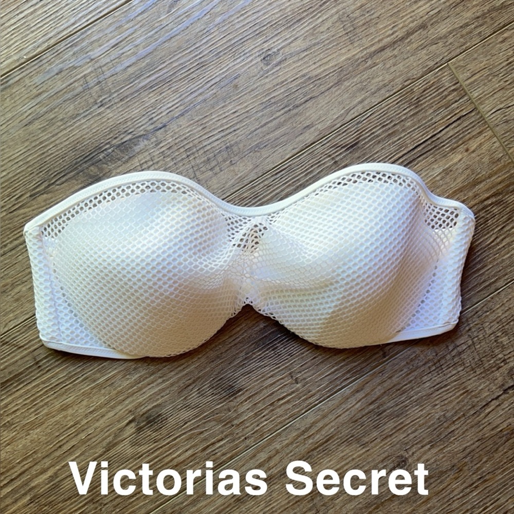 Victoria's Secret White Mesh Bikini top